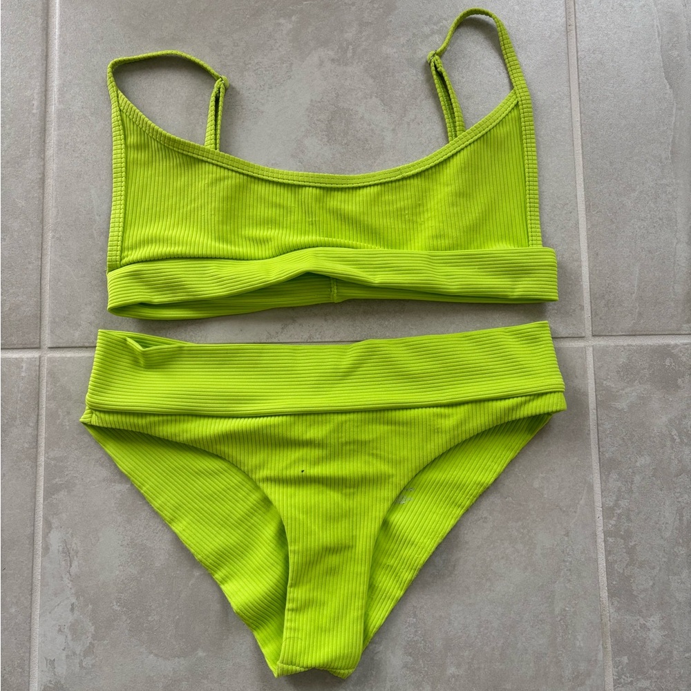 Frankie's Bikinis Neon Lime Swimwear
